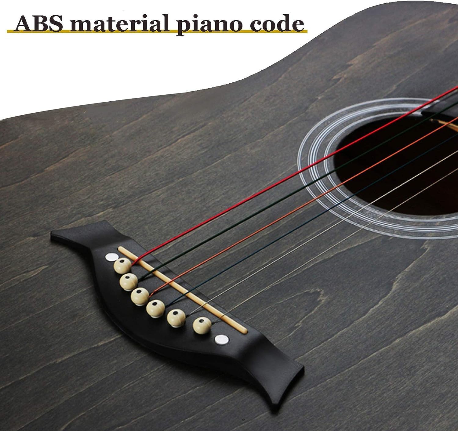 38 inch Classical Guitar Starter Kit with Bag Pick Steel String Veneer Acoustic Guitar Complete Accessories, for Kids(Size:38 inches,Color:#a)