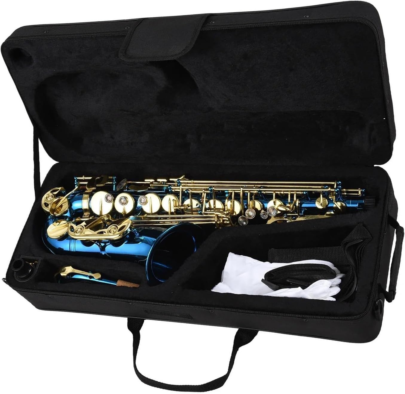 VBDEFRT Woodwind Instruments Brass Engraved Eb E-Flat Alto Saxophone Buttons With Case Gloves Cloth Belt Brush