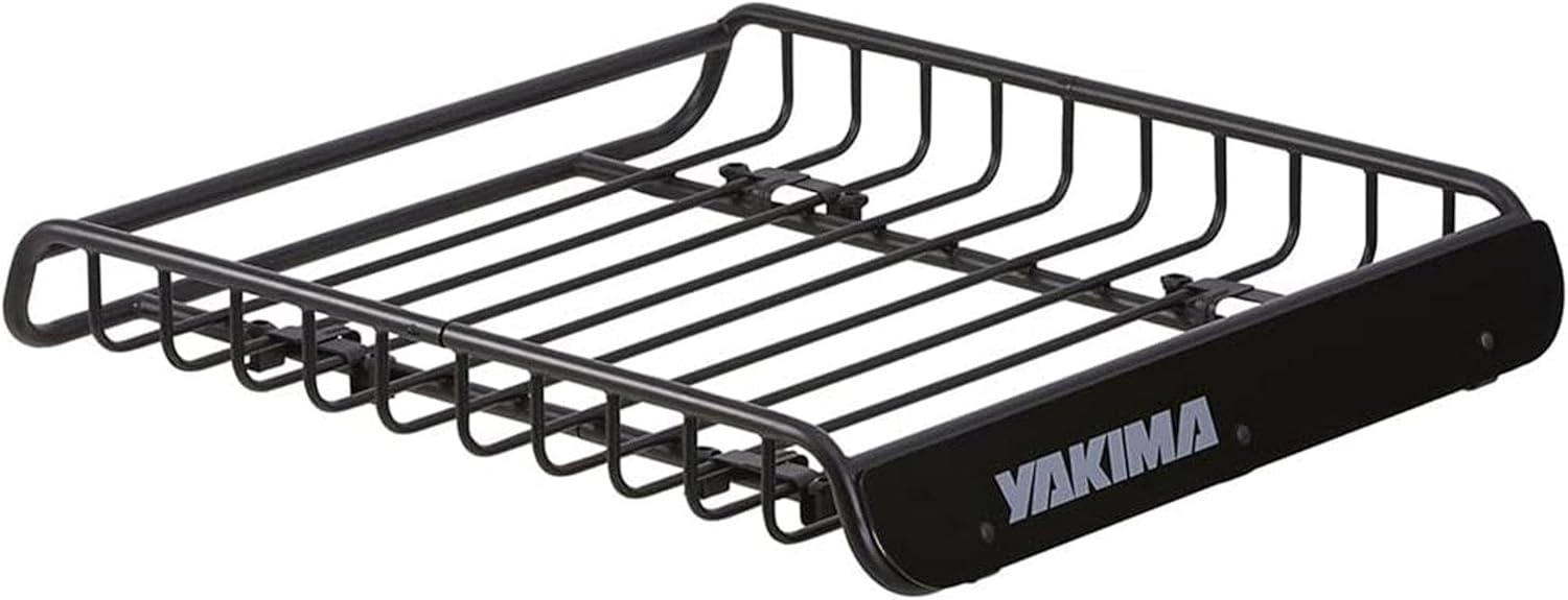 Yakima LoadWarrior Medium Sized Heavy Duty Steel Cargo Basket Roof Rack with Universal Mounting Hardware for All Yakima StreamLine Crossbars, Black