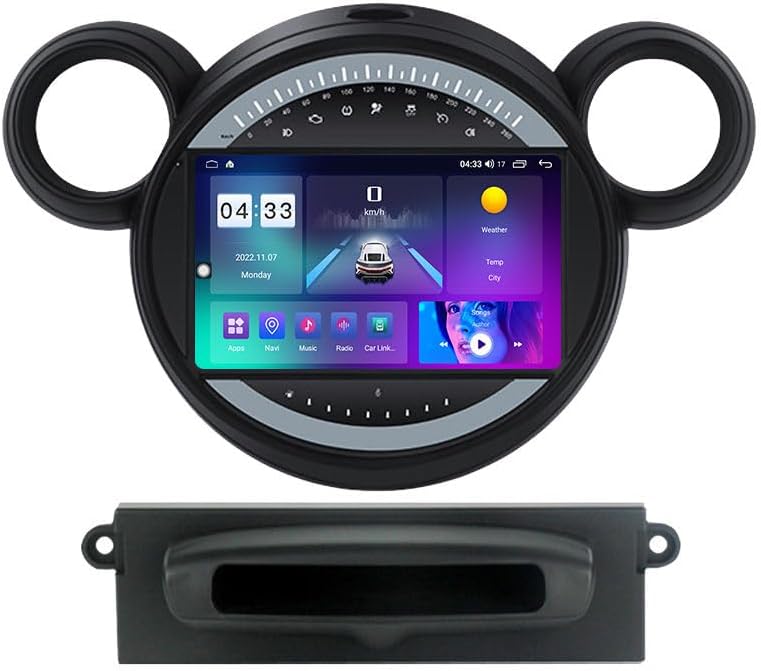 Android Car Stereo for BMW Mini 2010-2016,9 inch IPS Touchscreen with Upgrade Wireless CarPlay & Android Auto,WiFi/GPS,Support SWC and Subwoofer,8-Core 8G+256G