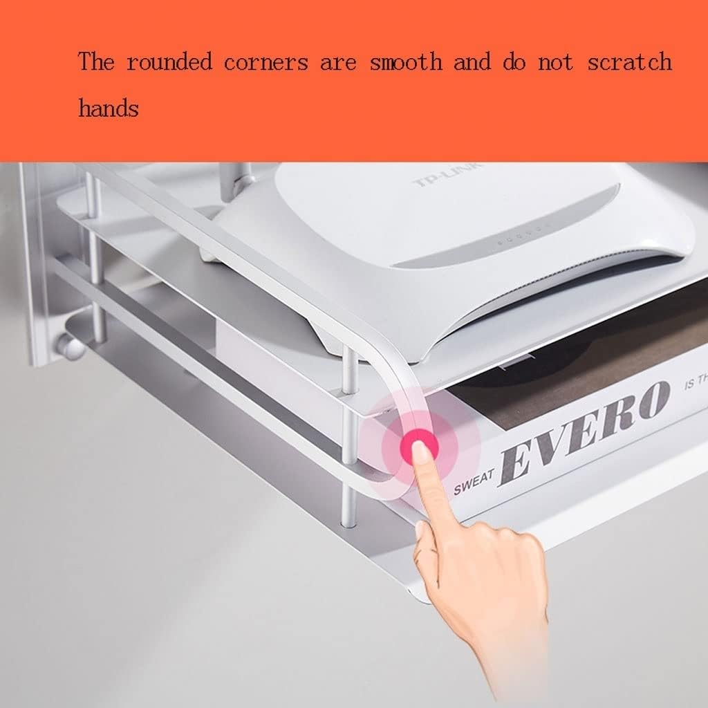 Floating Shelf Bracket Floating Wall Mount Shelf, Wall Mount Shelves, Floating Shelf Wall-Mounted TV Stand, Floating Cable Box Shelf Shelves Bracket (Color : A)