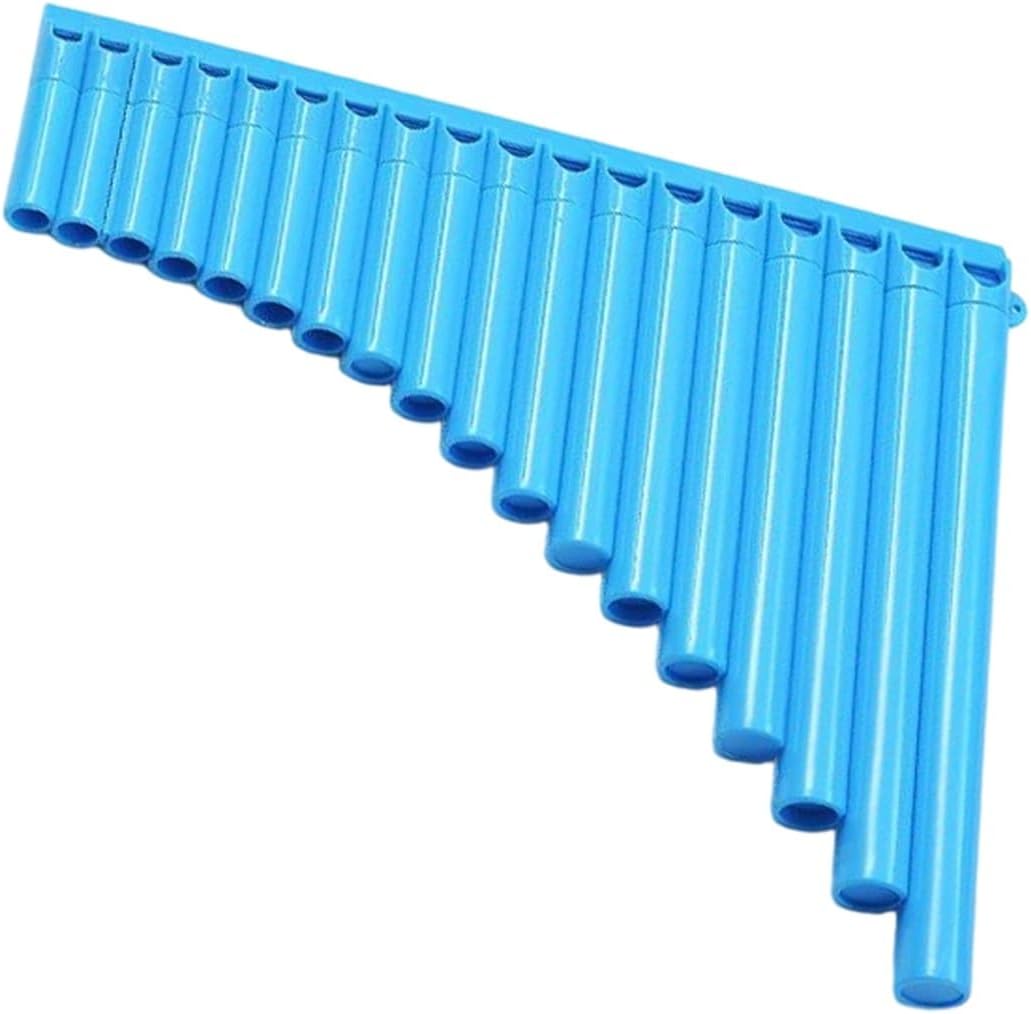 25 Pipe C Key Pan Flute Colorful Easy To Learn Pan Flutes 16 18 Pipes To Play Or Practice Woodwind Instruments(18 blue)