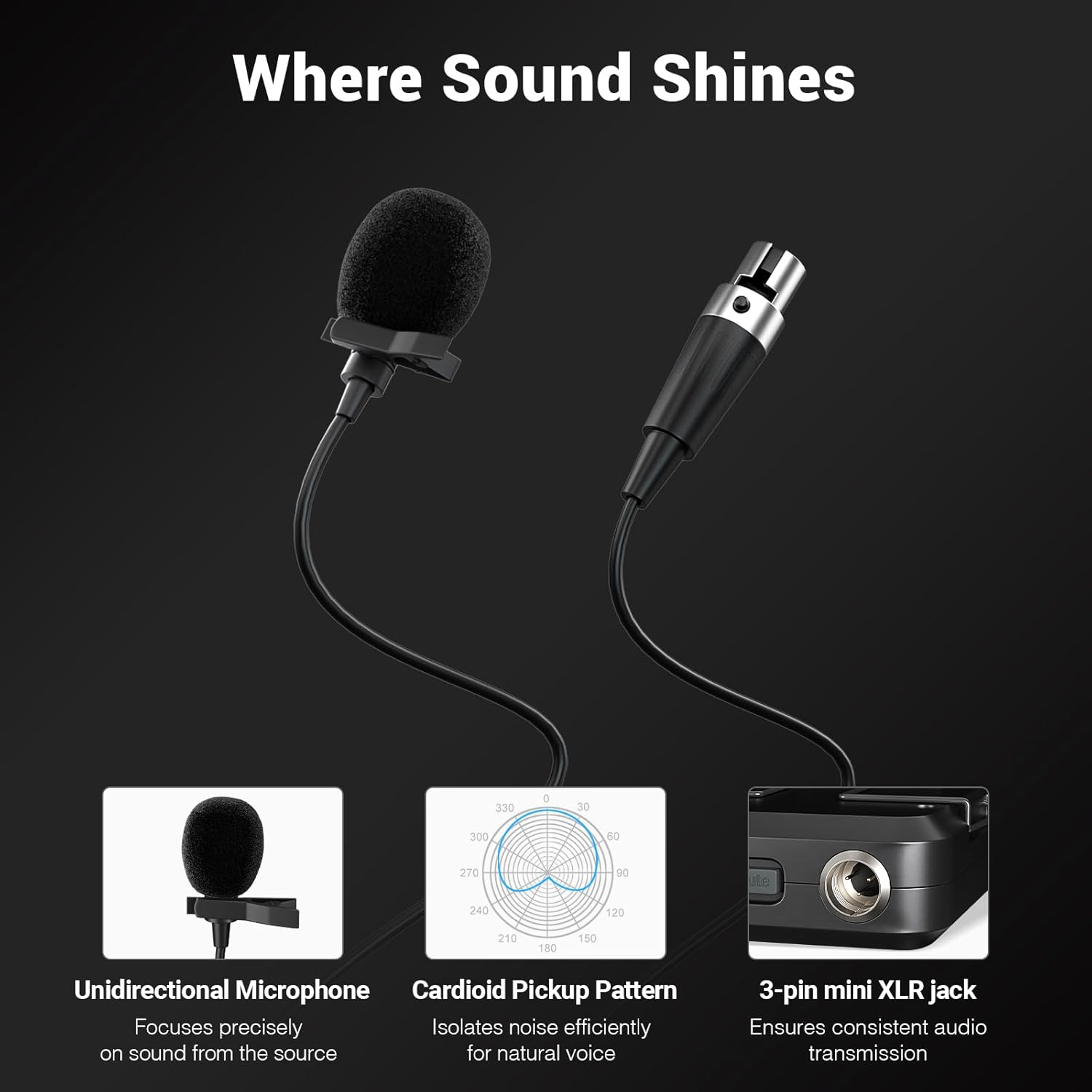 Phenyx Pro Dual UHF Wireless Microphone System，Auto-Scan Cordless Mic Set w/ 2x100 Frequencies, 2 Bodypacks & Headsets/Lapel Microphones for Speaking, Singing, Church, DJ (PTU-71-2B)