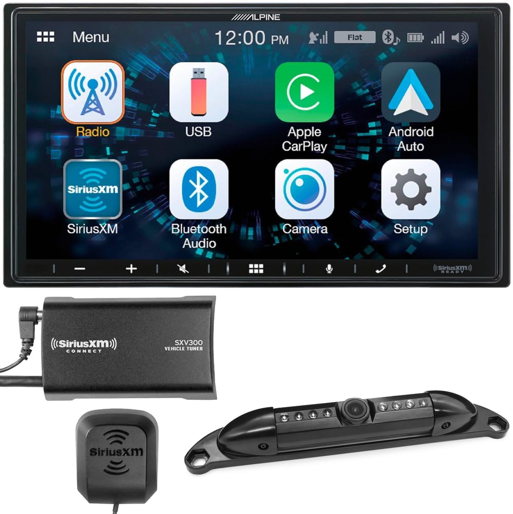Alpine iLX-W650 with Slim License Plate Camera + Satellite Radio SiriusXM Tuner