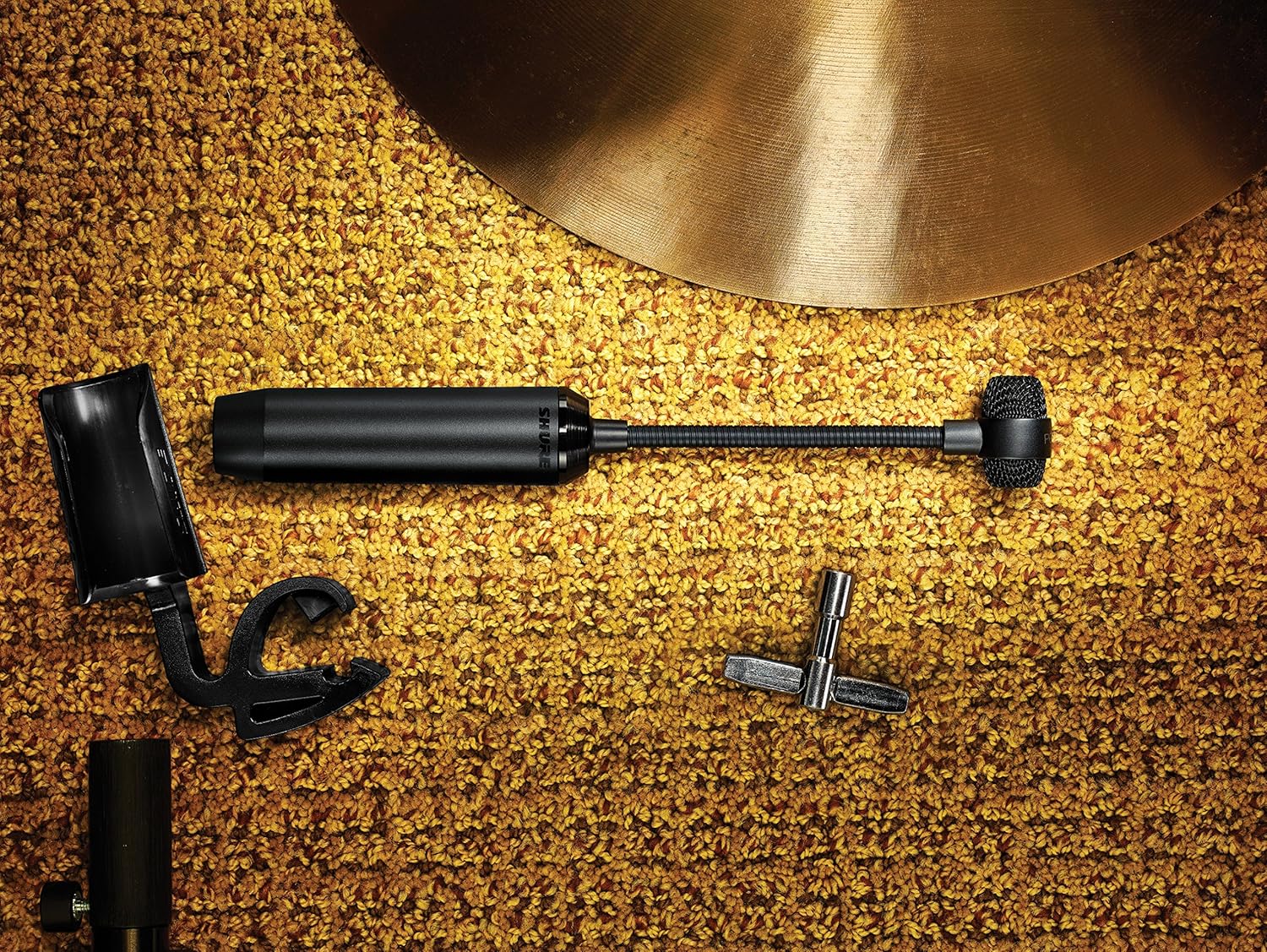 Shure PGA98D Condenser Microphone - with Cardioid Pick-up Pattern,Condenser Gooseneck Drum Microphone with AP98DM Drum Mount, No Cable (PGA98D-LC)