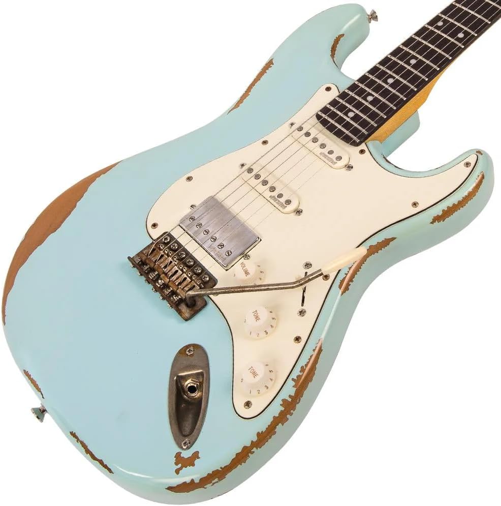 Vintage Guitars Icon V6 Electric Guitar, Strat HSS, Laguna Blue, V6HMRLB