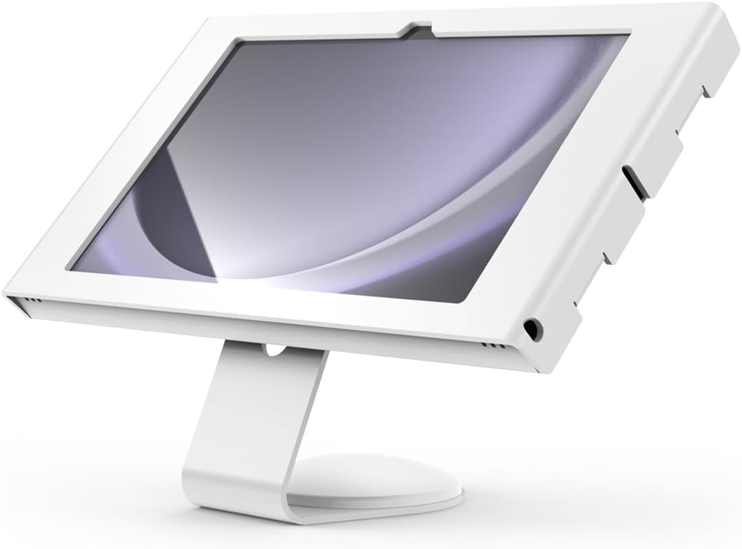 Compulocks iPad Pro M4/M5 Lockable Security Enclosure and Mount – Durable Anti Theft Tablet Case with Stand for Retail, Office, Education, and Commercial Use - White