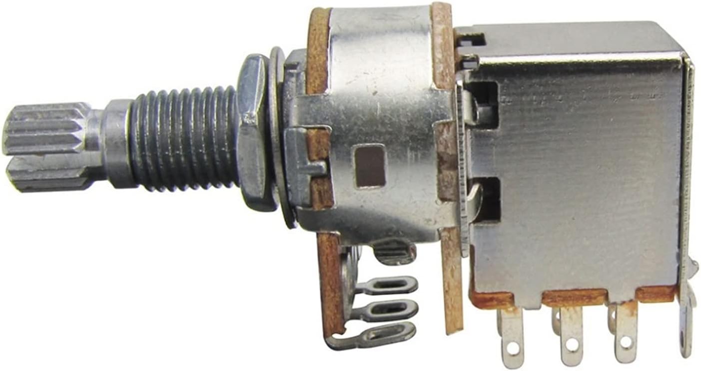 KESHUO 20pcs Push Pull Potentiometers B500K Linear Taper Long Split Shaft for Electric Bass Guitar Guitar Kit Accessories