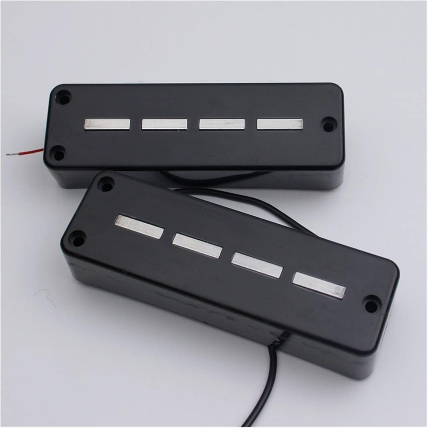 Humbucker Guitar Pickup 1 Set of 4 String Bass Ceramic Pickup Bridge + Neck Black
