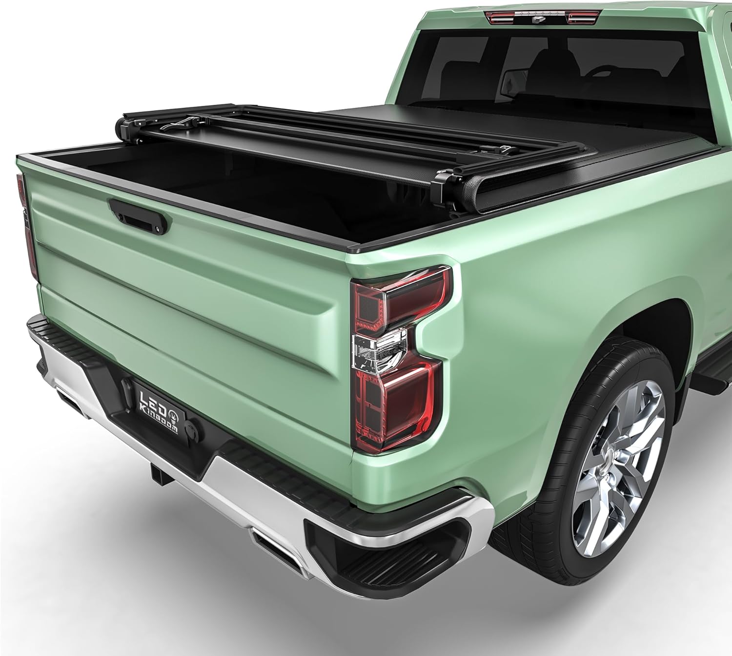 LEDKINGDOMUS Soft Tri-Fold Truck Bed Cover Fits for Chevy Silverado/GMC Sierra 1500 New Body Style 2019-2026 | 5'9