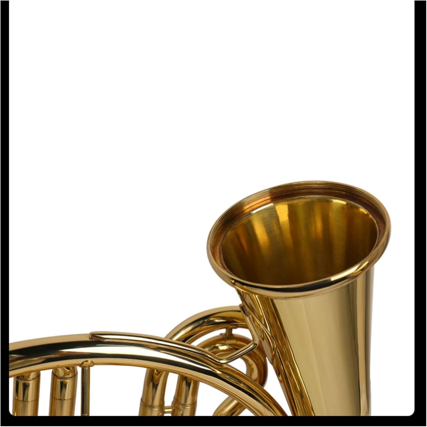 B flat 4 key single row French horn brass instrument