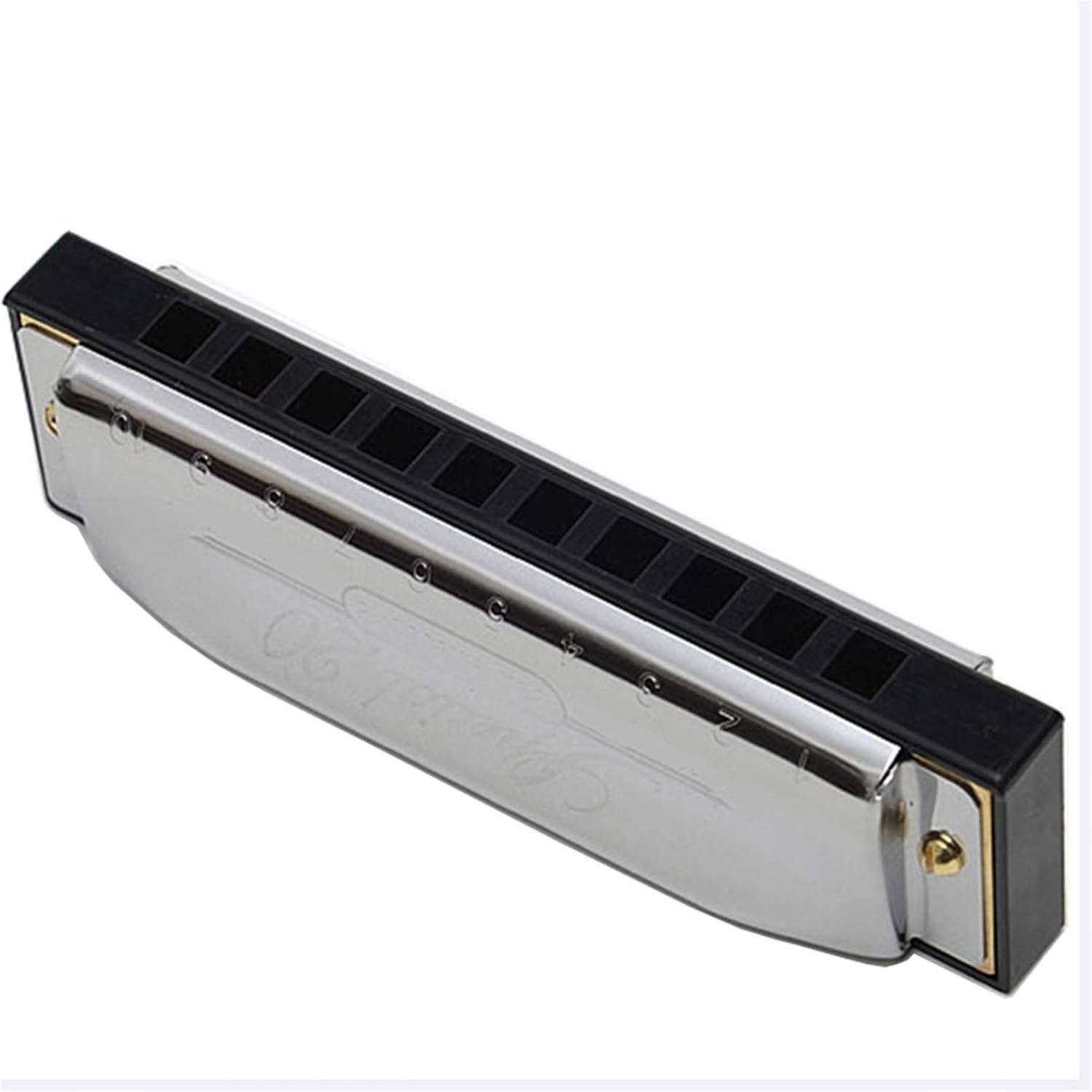 Harmonica Diatonic Harmonica 10 Hole Mouth Organ ABS Comb Blues Harp Key C Musical Instrument (Color : Silver Key EB)