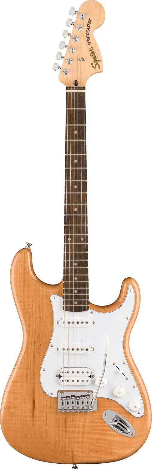 Fender Affinity Stratocaster HSS - Natural Bundle with Frontman 10G Amplifier, Gig Bag, Tuner, Instrument Cable, Strap, Picks, and Austin Bazaar Instructional DVD