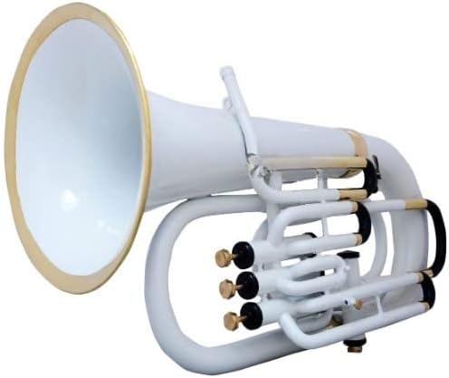 Bb Euphonium 3 Valve - White Musical Instrument Gift