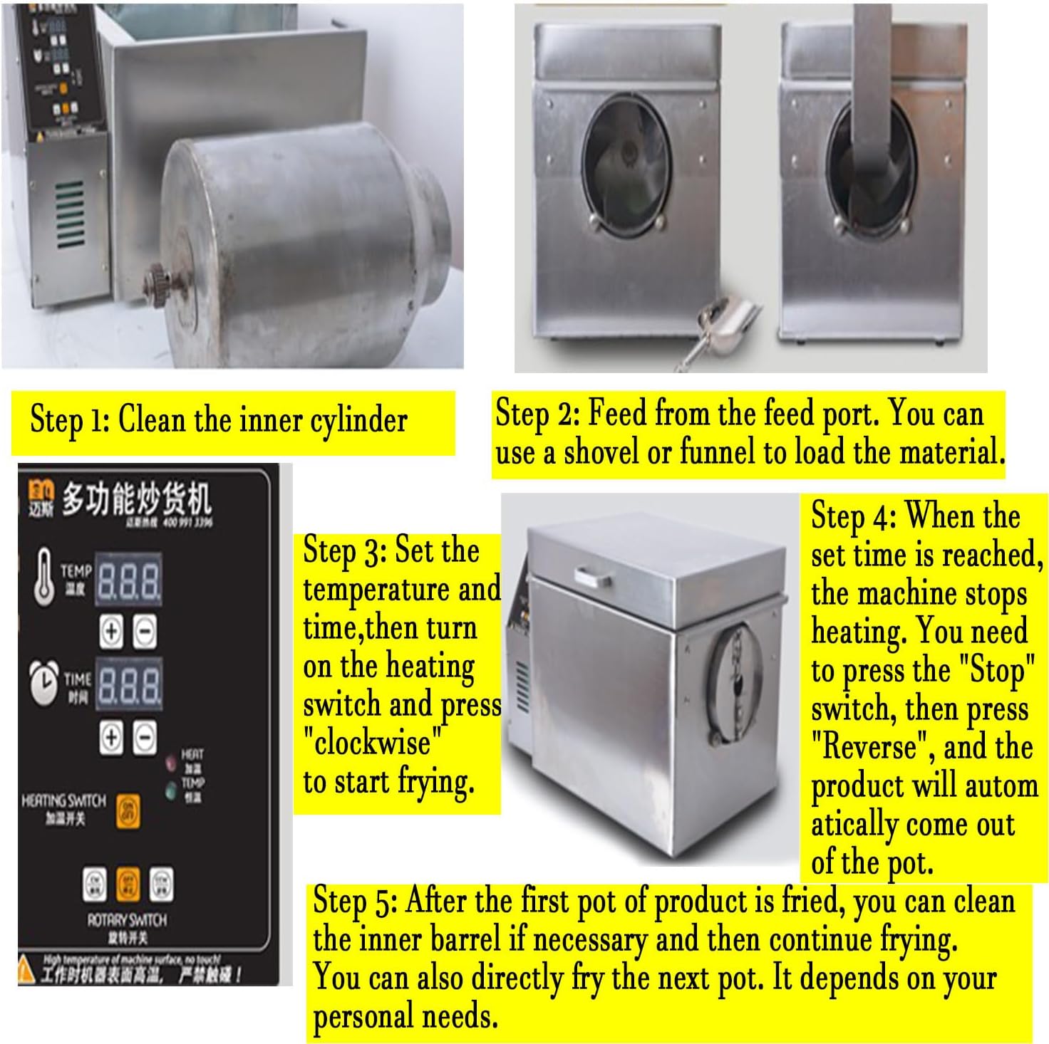 Electric Nut Roasting Machine,1800w Multifunctional Stainless Steel Nut Roasting Machine with 0-350℃&999 Minute Timer,For Baking Coffee,Chestnut, Peanuts,Grain,2000g