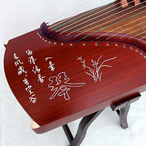 OrientalMusicSanctuary Paulownia Travel Guzheng - Rosewood - Travel Sized Guzheng - INCLUDES COMPREHENSIVE TUTORIAL BOOK AND ETUDES