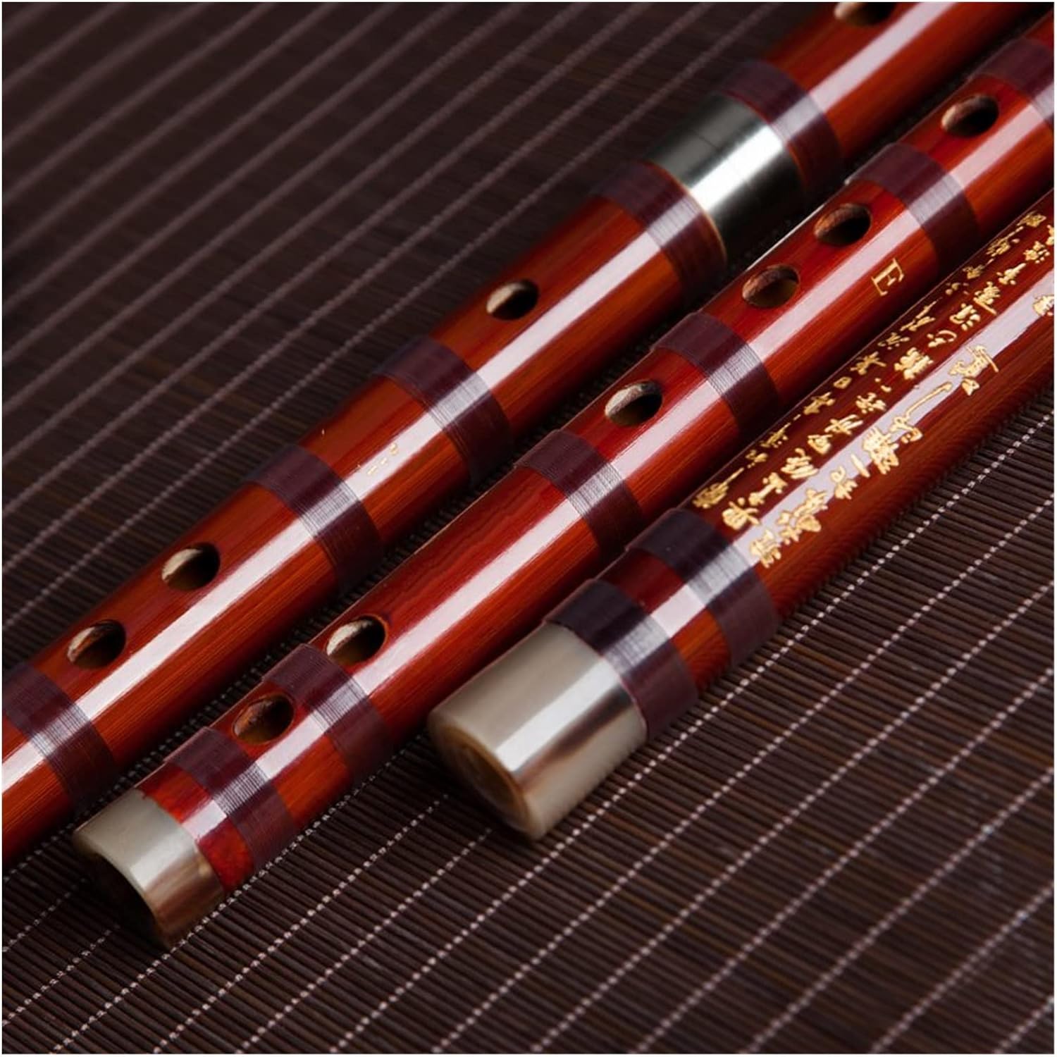 Bamboo Flute Professional Stage Playing Flute Chinese Dizi Woodwind Instrument (F Key)