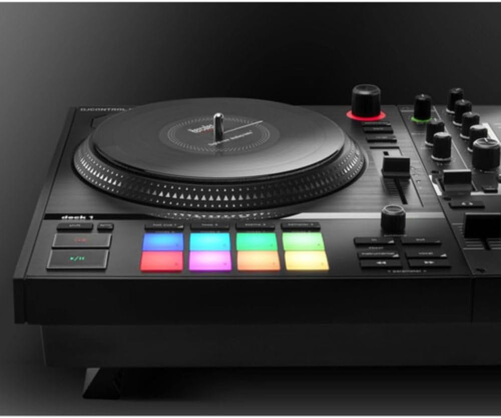 Hercules DJControl Inpulse T7 2 Deck Motorized DJ Controller with built in STEMS Control Bundle with DJControl Inpulse T7 Cover and Hercules HDP DJ45 Closed-Back Headphones