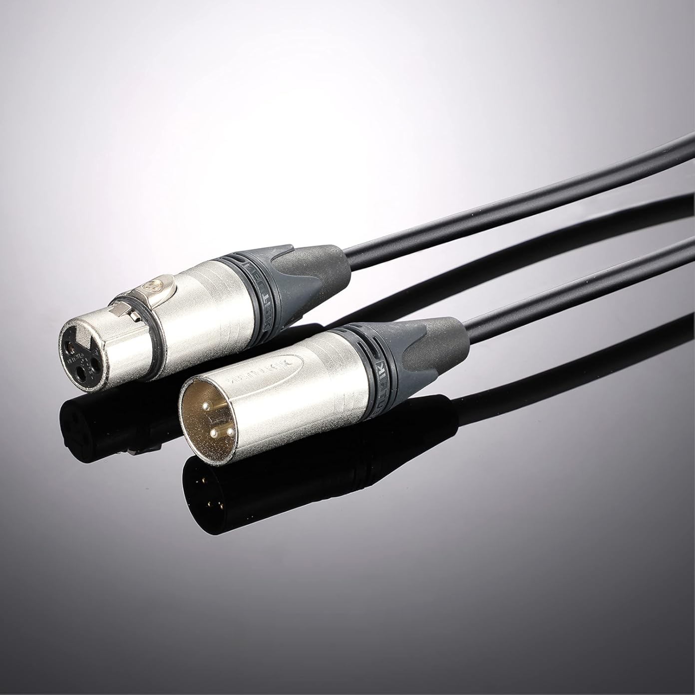 DIY Customized Cable Audio Microphone XLR Line Male to Female, CANARE L-4E6S Wires O.D 6mm, NEUTRIK Silver-Plated XLR Plug Connector, for Mixer Condenser Mic Connection Extension (10 Meters/Pack)
