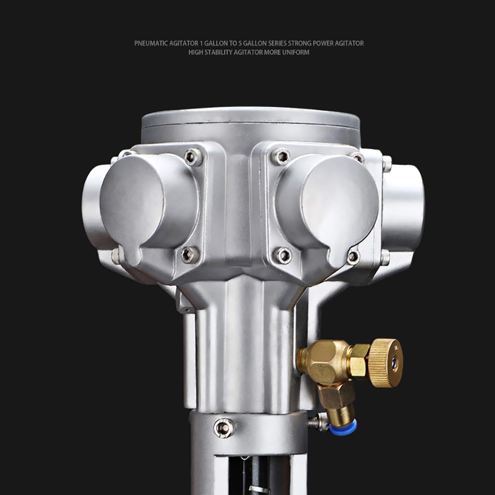 5 Gal Industrial Desktop Automatic Lifting Pneumatic Mixer Air Mixing Machine Capacity 60L 2600RPM for Spice Paint Hydrosol Food