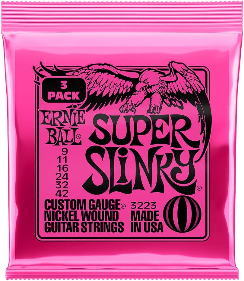 Ernie Ball 2223 Super Slinky 9-42 (12 Pack Bundle)