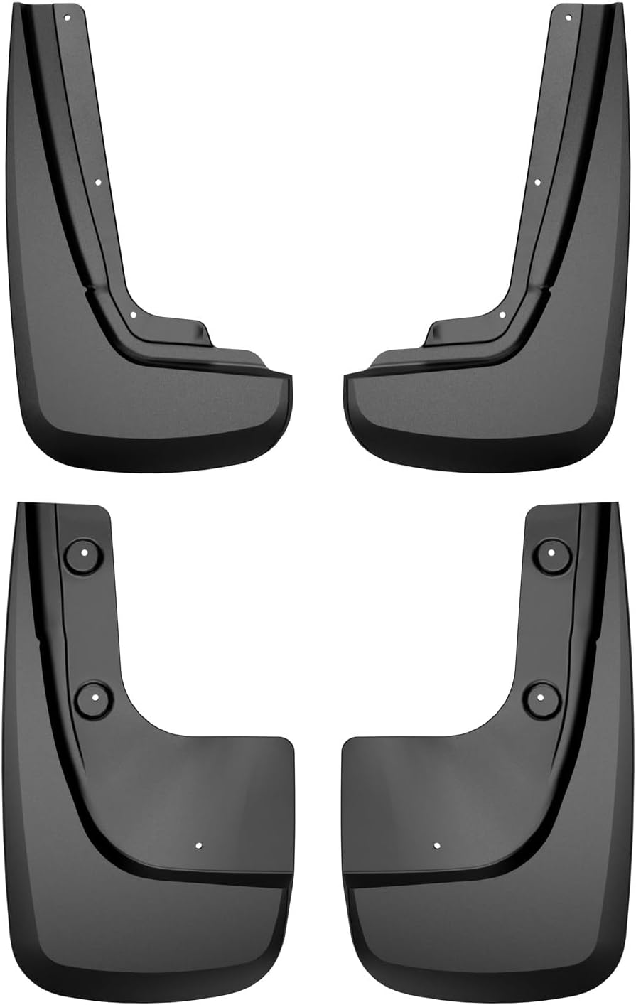 Husky Liners Custom Mud Guards | Fits 2022-2025 Jeep Grand Cherokee (Includes 4XE Models, Excludes WK & L Series) | Front & Rear Set, 4-pc Black - 58096
