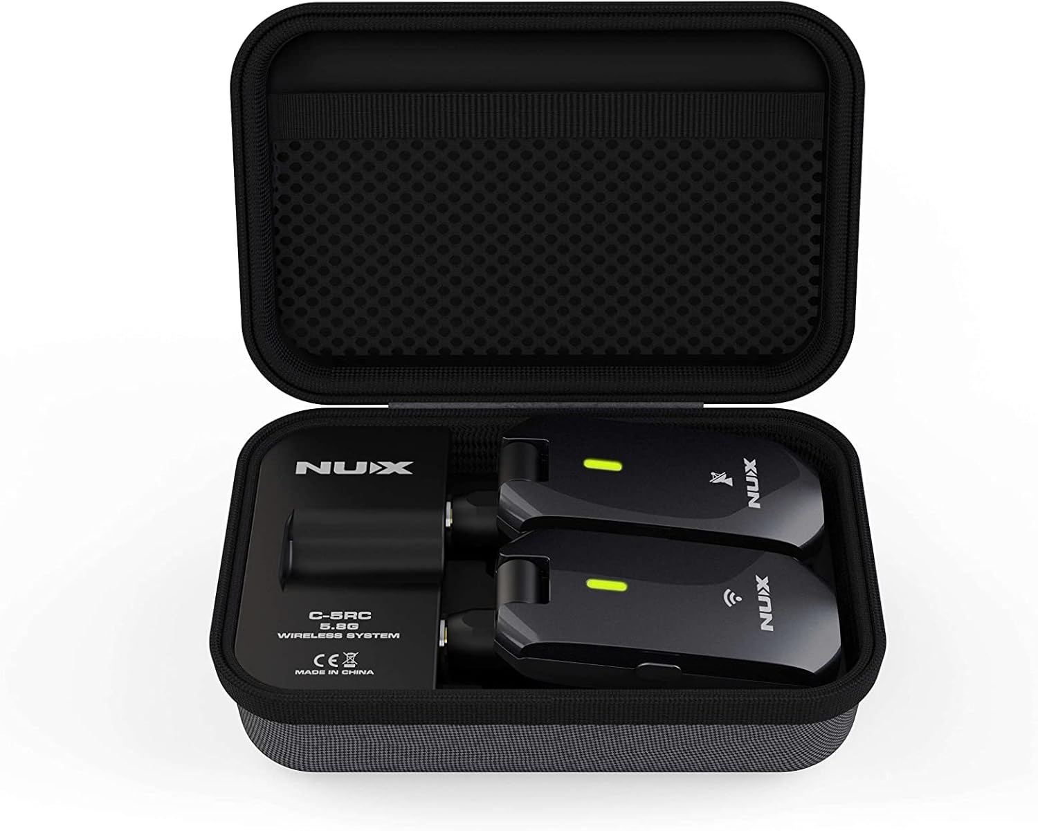 Tonebird NUX C-5RC Wireless Guitar System 5.8GHz Transmitter and Receiver Auto Match, Charging Case Patch Cable, Polish, Tool Bundle