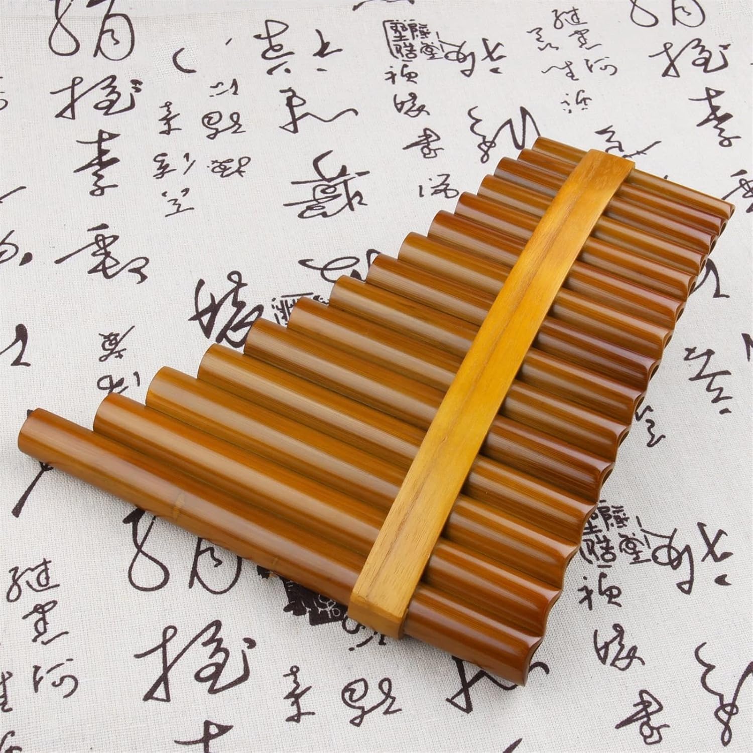 15 Pipes Pan Flute C Key Brown Colour Flute De Pan Woodwind Instrument Handmade Panpipes