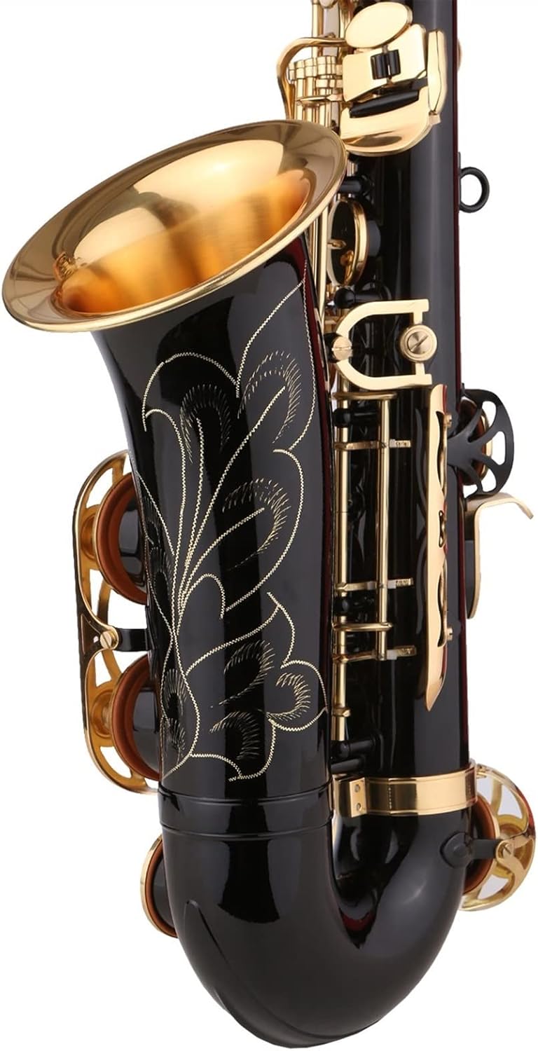 E-Flat Saxophone Brass EB Alto Sax Paint Gold Lacquer Woodwind Instruments with Case Accessories