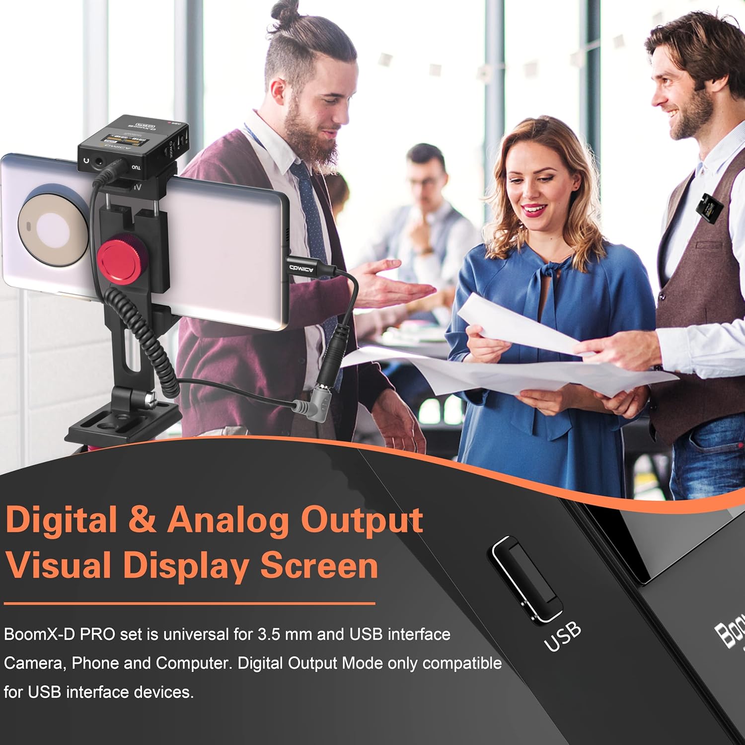 COMICA BoomX-D2 PRO Wireless Lavalier Microphone for iPhone Android Camera PC, Lapel Mic with 16GB Storage, Safety Audio Track, Noise Cancellation, Lav Mic for YouTube TikTok Video Recording