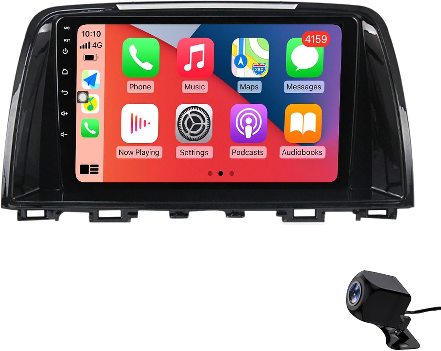 IPS Touch Screen Car Stereo with Backup Camera Wireless Android 12 CarPlay 4G LTE WIFl Android Auto FM/AM RDS Radio for Mazda 6 3 2012-2017