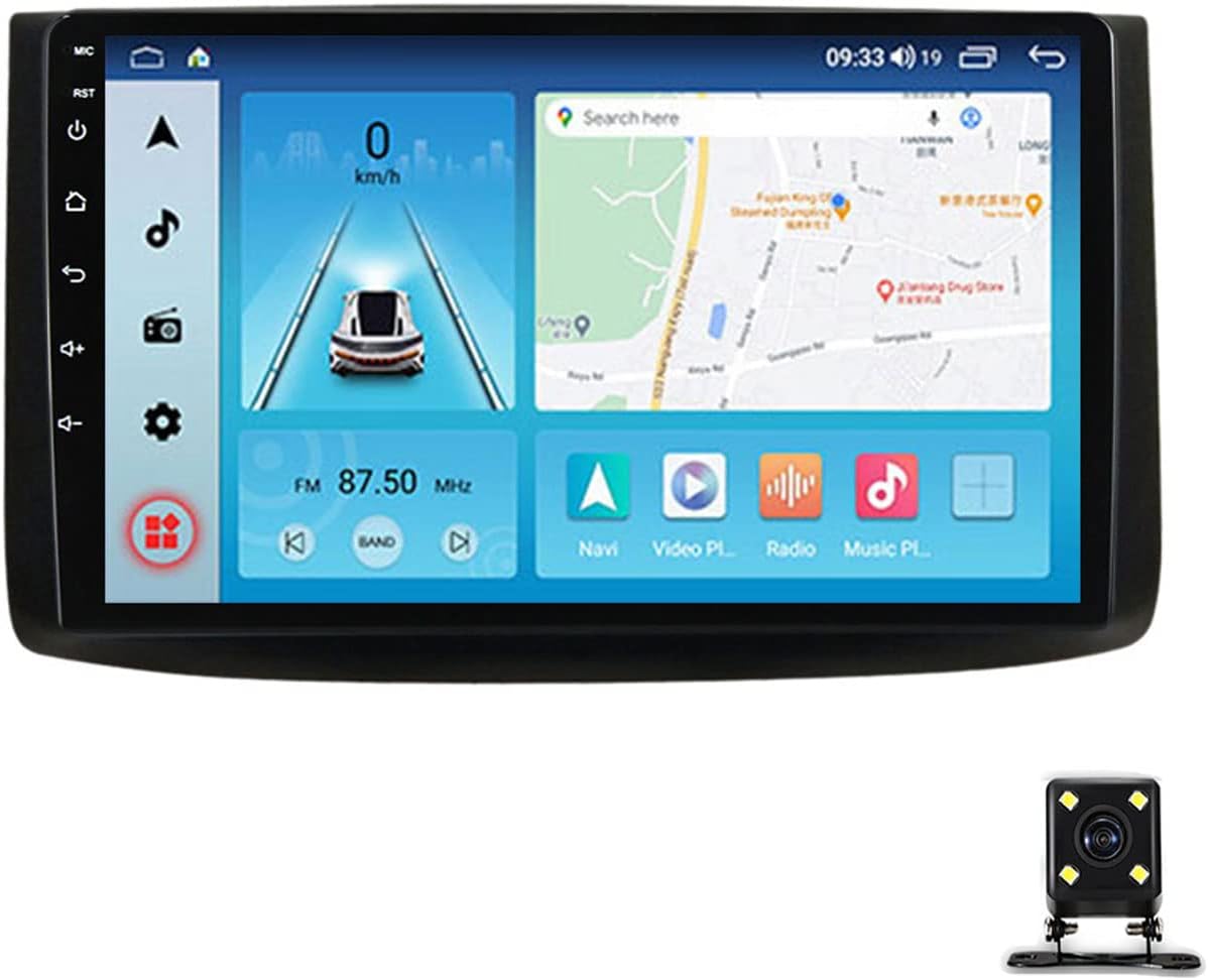 9 Inch Double Din Car Stereo Audio Bluetooth MP5 Player USB FM Multimedia Radio for Chevrolet Aveo T250 2006-2012/Nexia 1 2020-2022 with Backup Camera/Carplay/Auto/Mirror Link/DSP