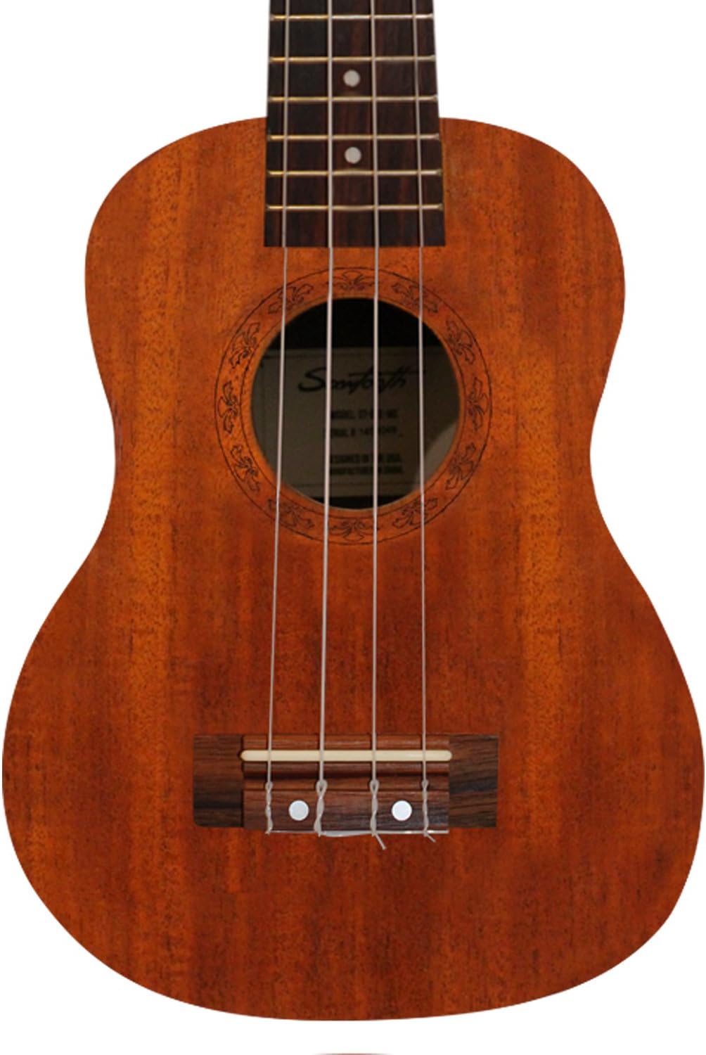 Sawtooth ST-UKE-MT-KIT-1 Mahogany Tenor Ukulele with Quick Start Guide, Natural Satin