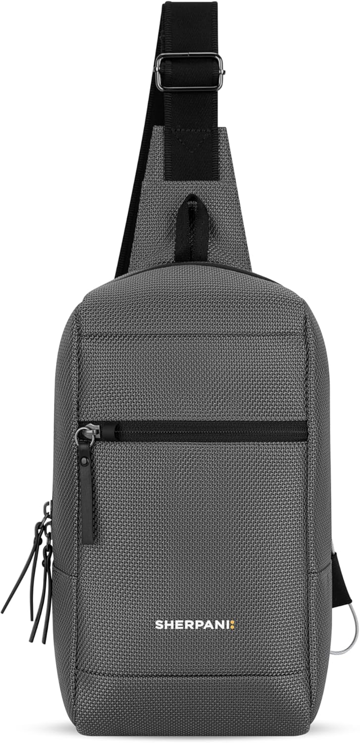 Sherpani Metro, Anti Theft Sling Bag, Sling Backpack, 5L Travel Bag, Shoulder Chest Purse, Crossbody Backpack for Women, Metal Hardware, Travel Gift (Granite)