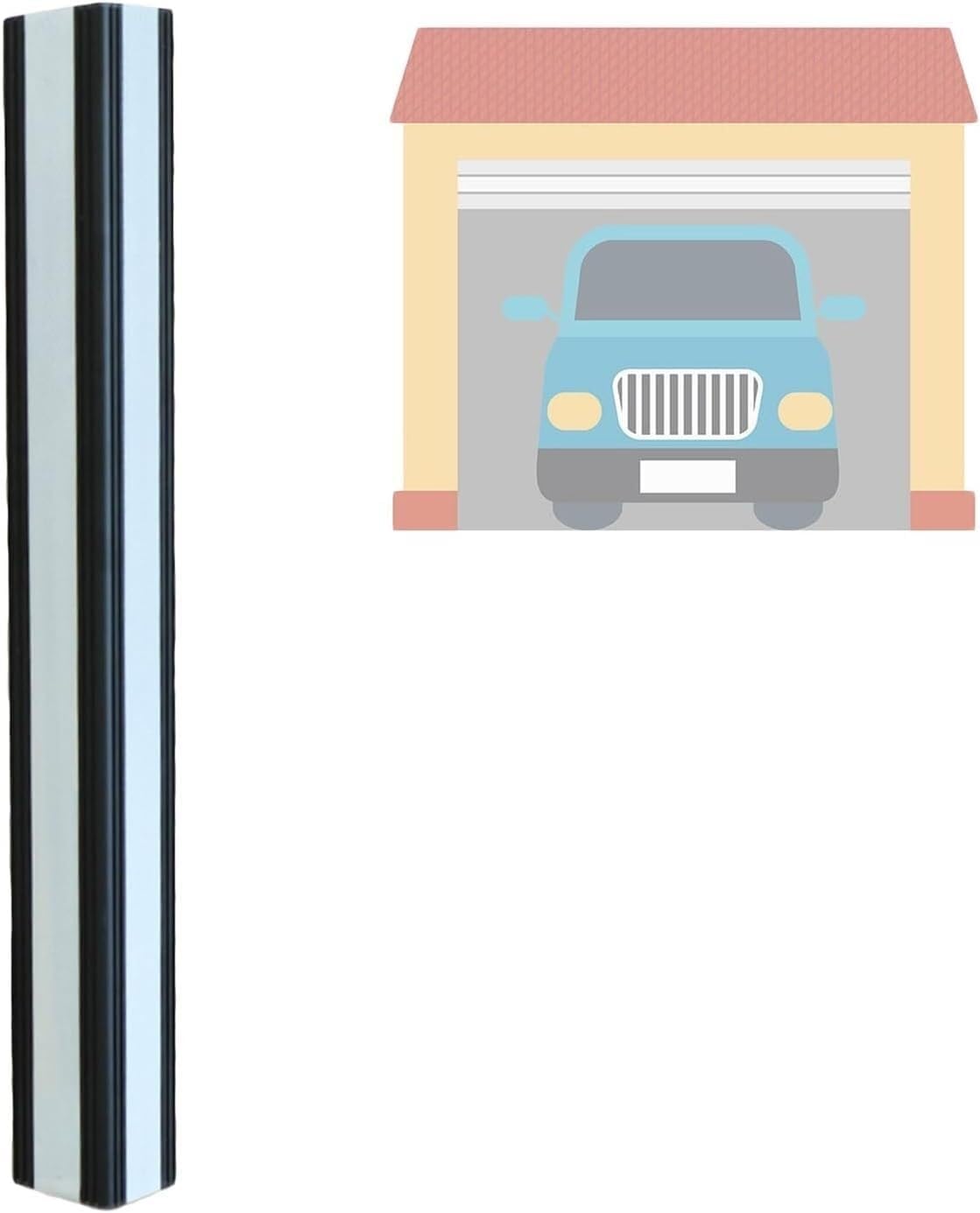 Garage Wall Protector Garage Wall L-Shaped Corner Protection, Reflective Wall Bumpers Guards, Parking Door Lot Bollards Anti Collision for Parking Garages(Color:Gray-31.5x3.1x0.39in,Size:20pcs)