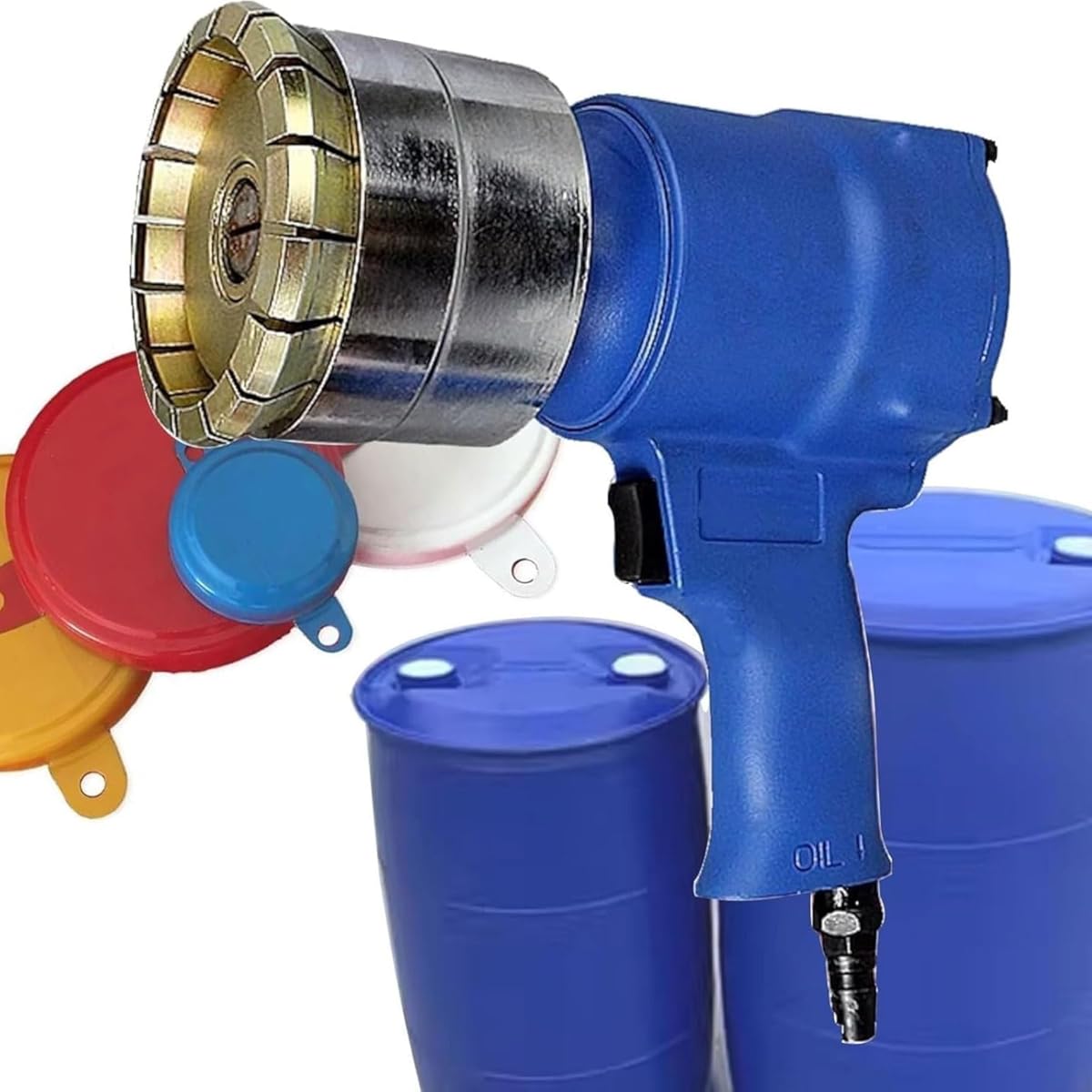 200L Pneumatic Oil Drum Sealing Machine,Oil Drum Capping Machine,Pneumatic Oil Barrel Crimper Sealer, Maximum Pulling Force 1300Lbs, Air Intake 1/4 Inch, for Caps, Barrels,Paints, Chemicals(39mm)