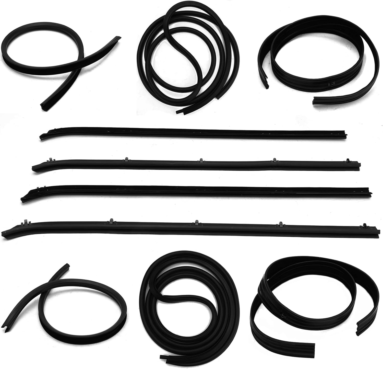 A-Premium 10PCS Door Seal Strip & Window Molding Trim Weather Stripping Kit Compatible with Dodge Truck D250 D350 W250 W350 1981-1993, Ramcharger W150 D150 1980-1993 & Plymouth Trailduster 1980-1981