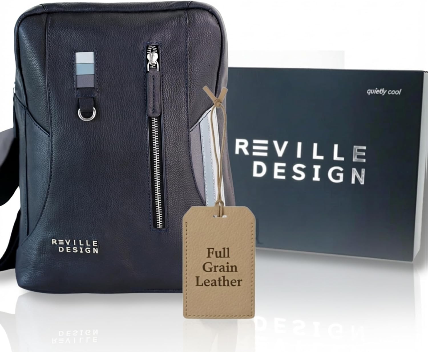 Backpack for Men and Women. Full Grain Genuine Leather Slim Backpack. 13