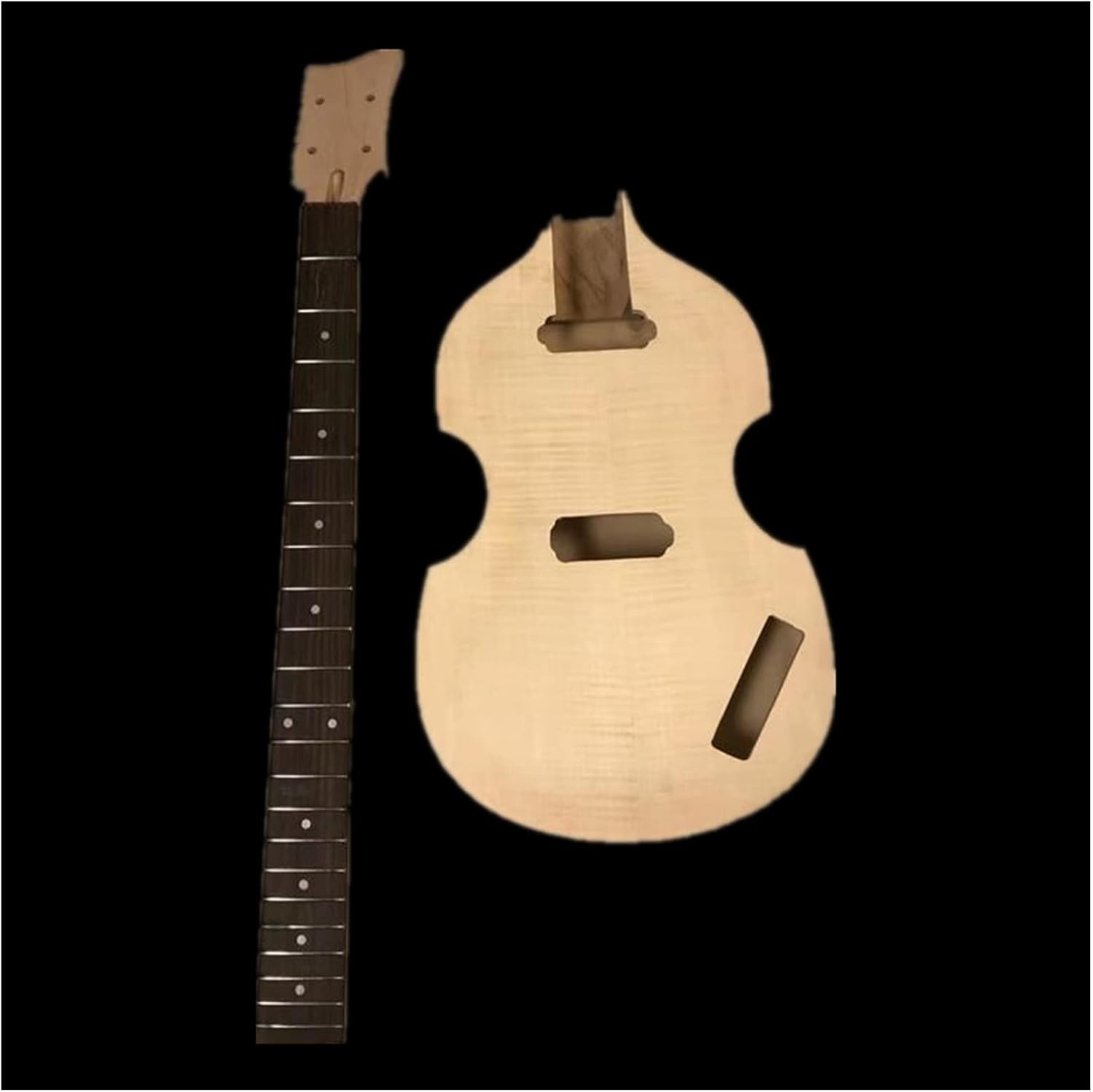 DIY Electric Guitar Kit 2 Dual-Coil Pickups Unfinished DIY Electric Bass Guitar Kit 2 Volume Controls