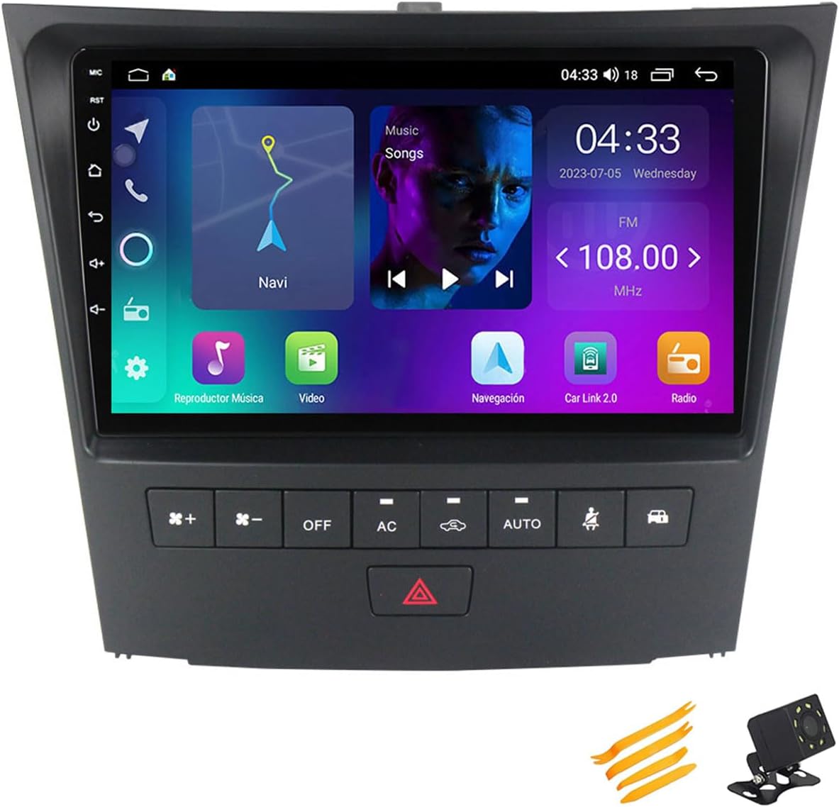 Android 13 Car Stereo Bluetooth Car Play 2 DIN Touch Screen Compatible with Lexus GS 2004~2011 9In QLED Display Car Radio with Navigation Android Auto FM RDS SWC,4 Core NF2 2G+32G