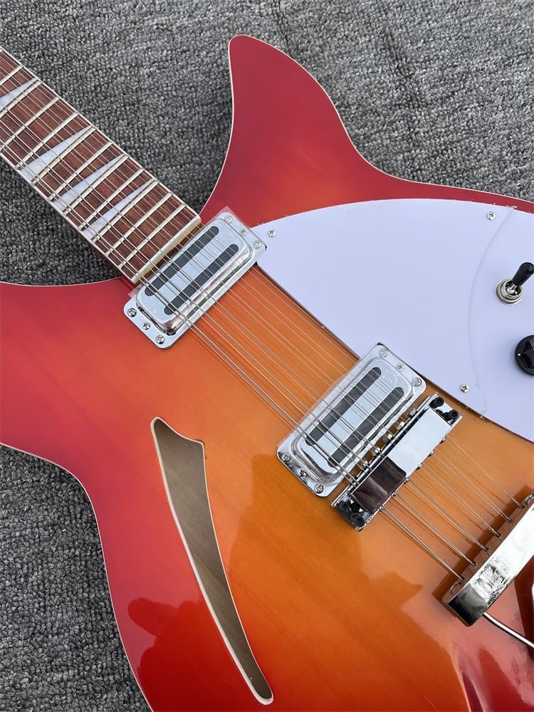 Custom 12 String Electric Guitar 360 Basswood Body Rosewood Fretboard 'R' Tailpiece Burst Color