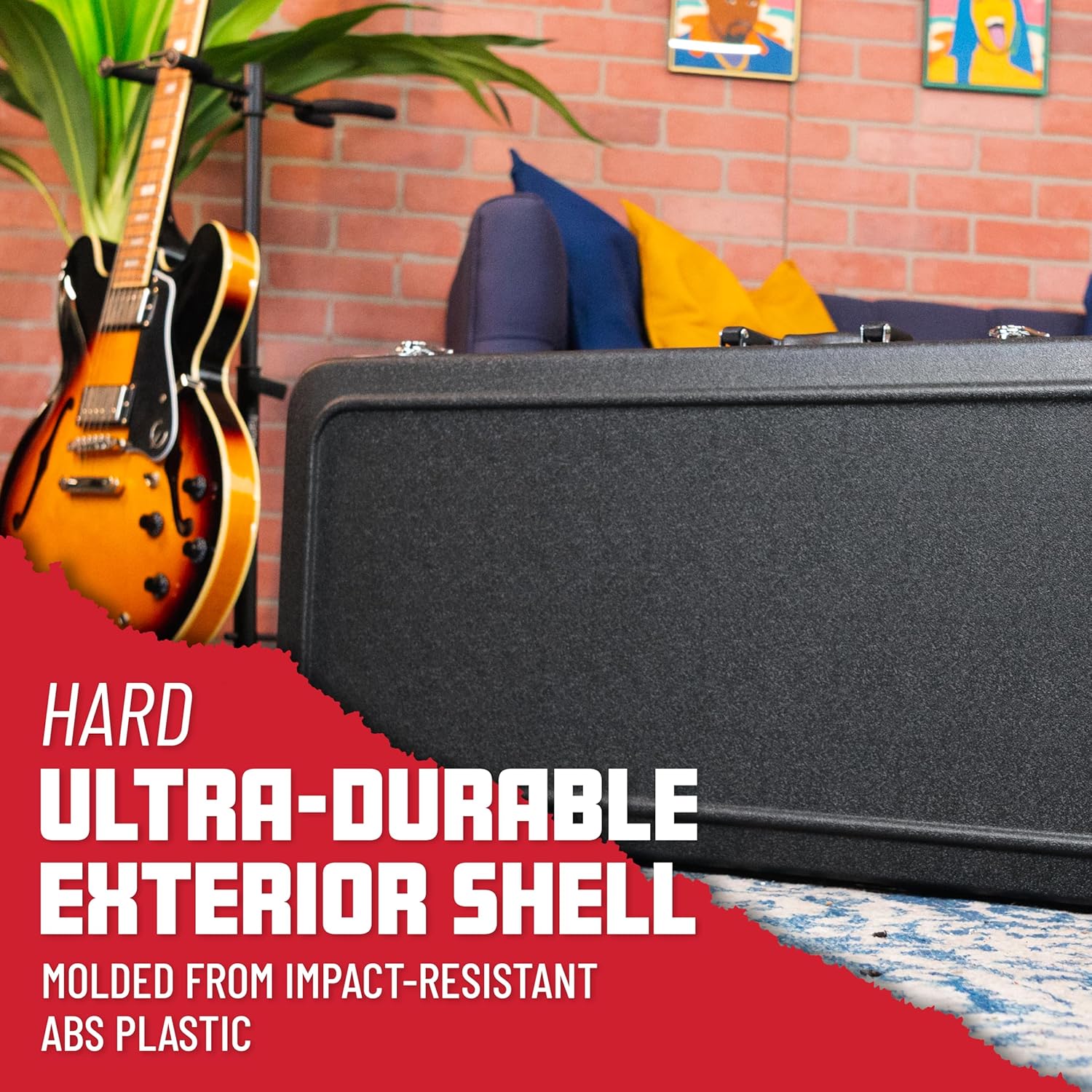 Gator Cases Deluxe ABS Molded Guitar Case for Electric Bass Guitars (GC-BASS)