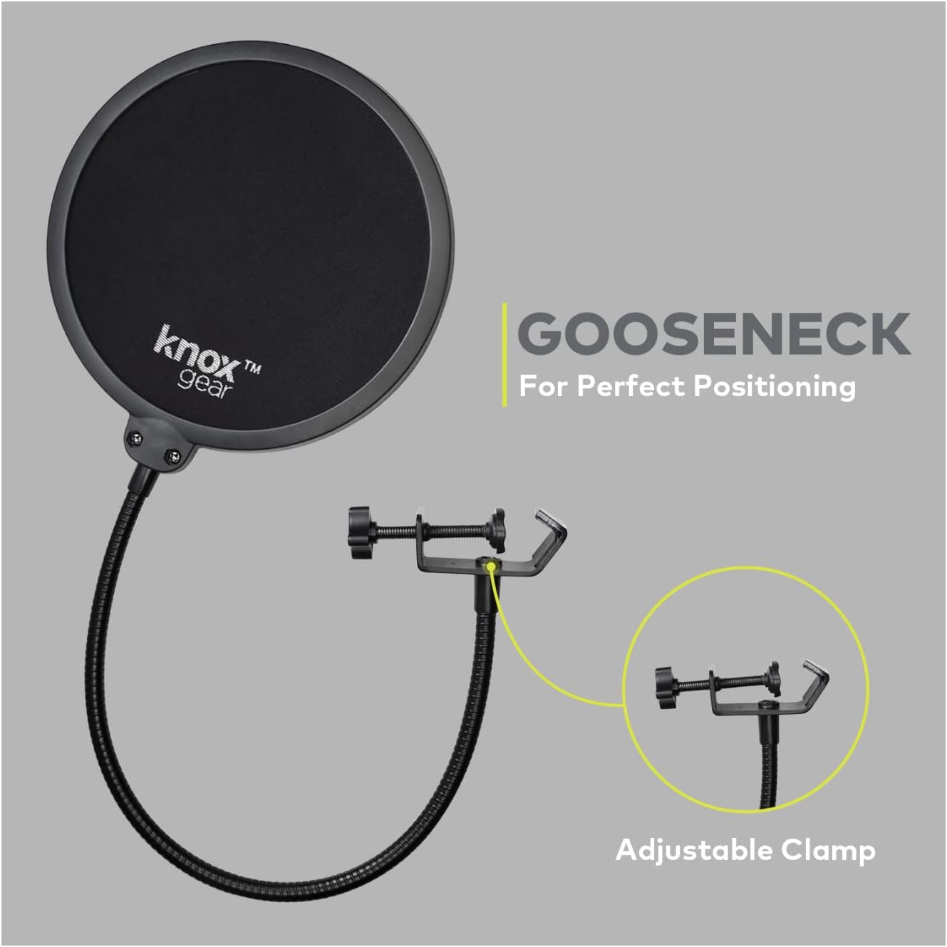 Audio-Technica AT2020 Condenser Studio Microphone with XLR Cable Knox Studio Stand and Pop Filter