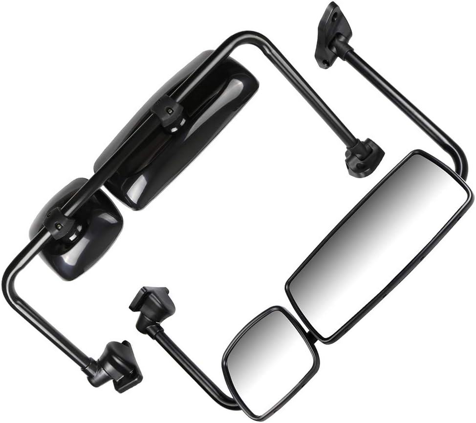 ECCPP Hood Mount Convex Mirrors Compatible With 2003-2017 For Freightliner M2 100 106 112 114Sd With Left Right Side Tuck Car Mirrors Heated Black Housing