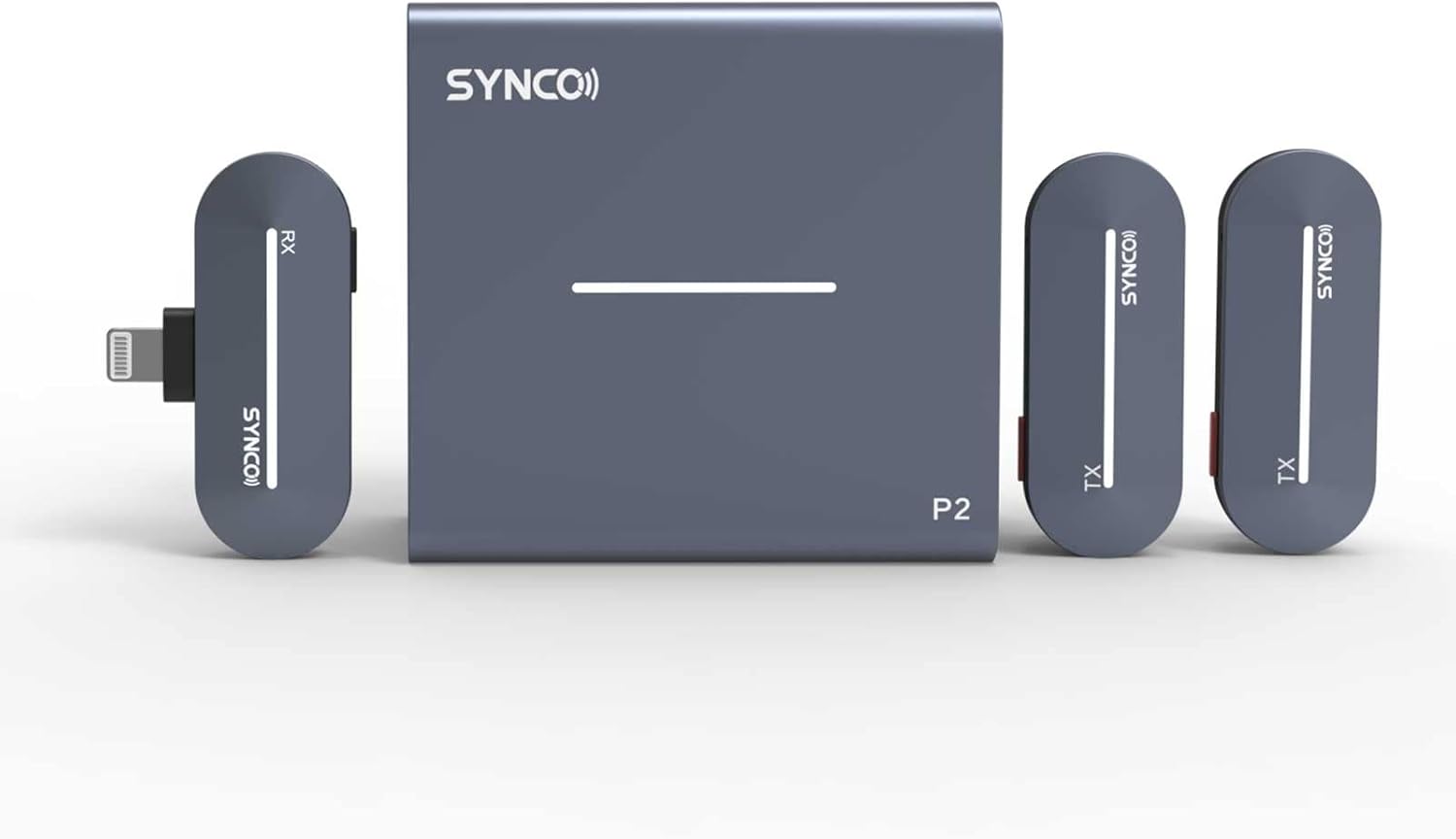 EACHSHOT Synco P2LS 2 Channel Blue Wireless Microphone for iPhone