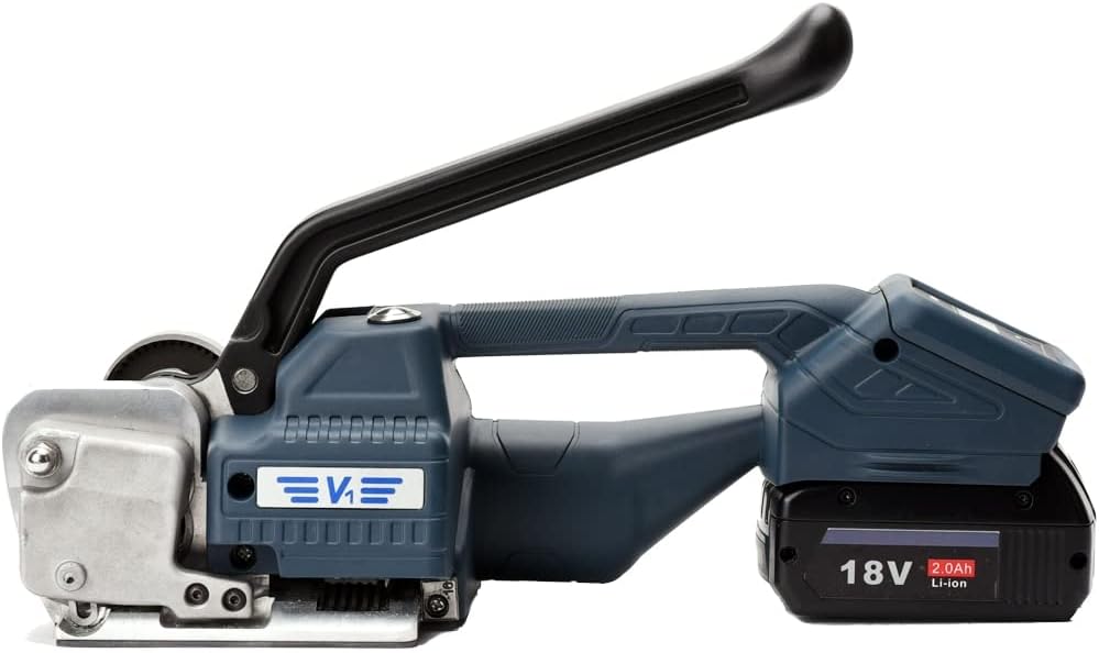 V1 Portable Electric Strapping Machine 13-16mm PP PET Strap Packing Machine Wrapping Tools for Carton Banding Tools with Efficiency(18V With 2 Battery)