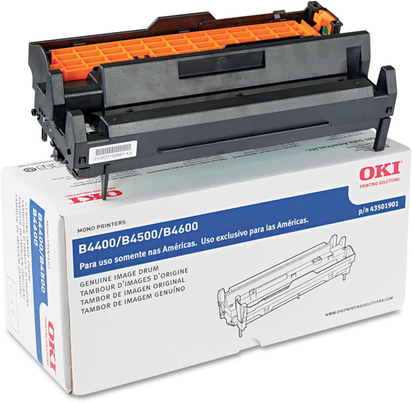 Oki 43501901 435019 Image Drum, Black