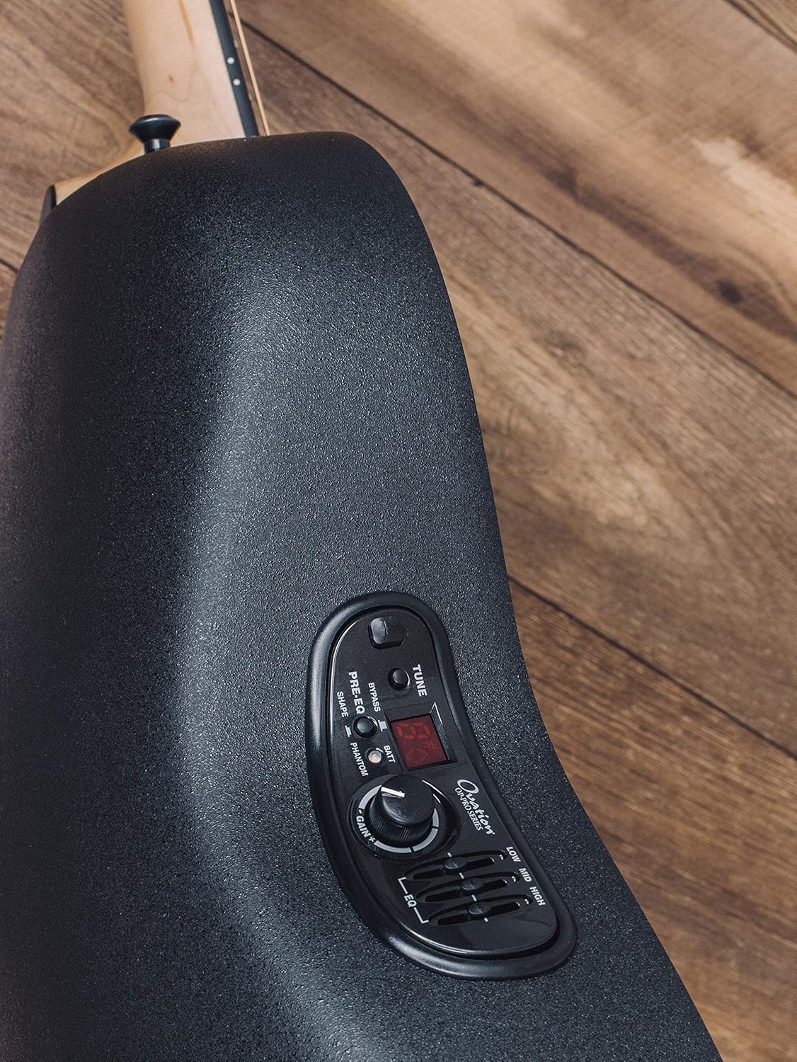 Ovation Mod TX Collection Acoustic-Electric Guitar, Textured Black, Super Shallow Body (1868TX-5)