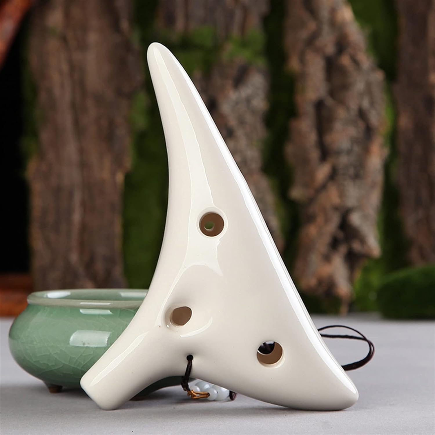 TSTS 12 Holes Alto C White Flower Ocarina Music Instruments Chinese Woodwind Instrument Easy to Learn Children Ocarina (Color : 05)