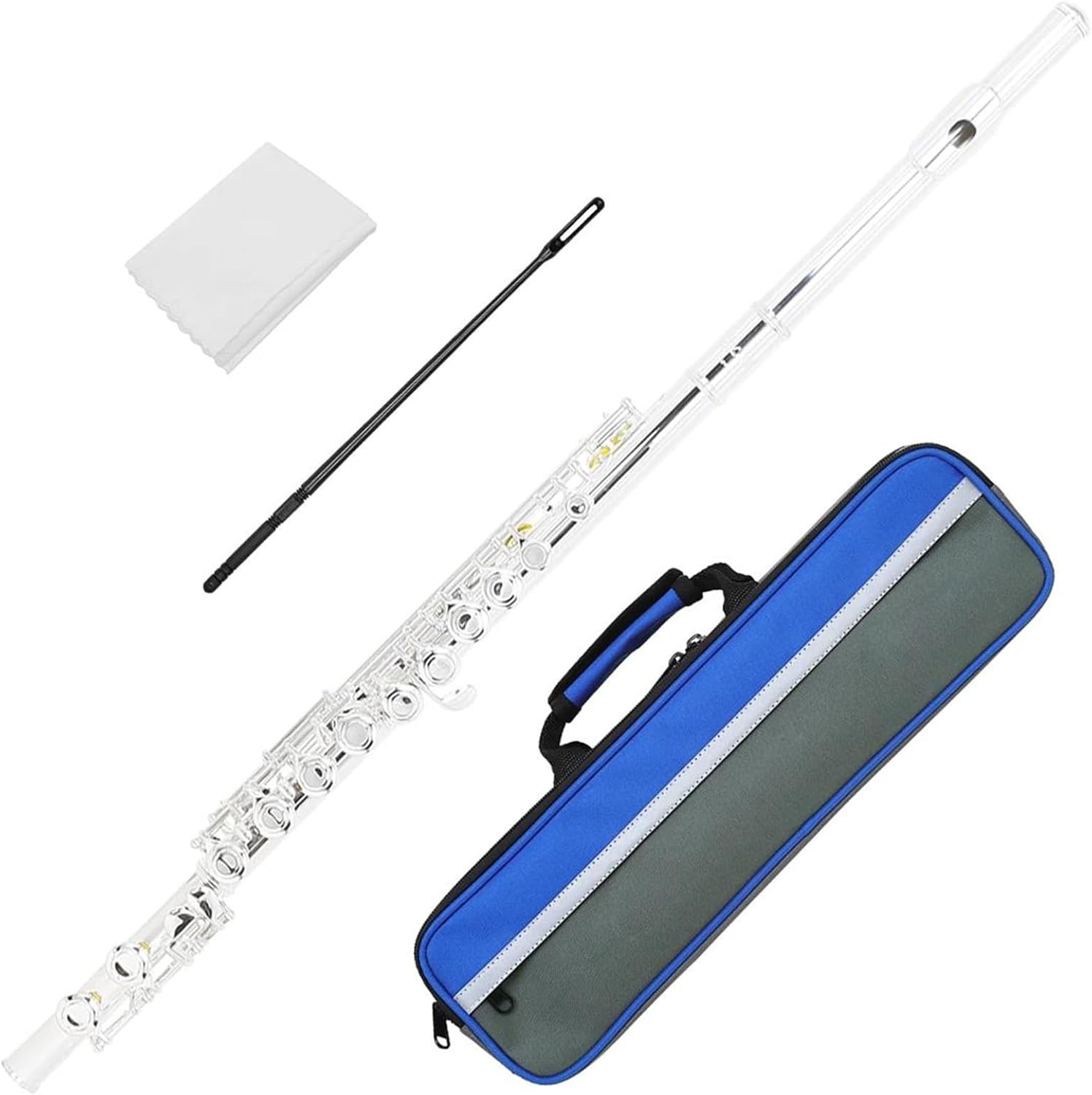 Professional Flute C Major 16 Hole Closed Hole Flute With E Key Professional Woodwind Instrument